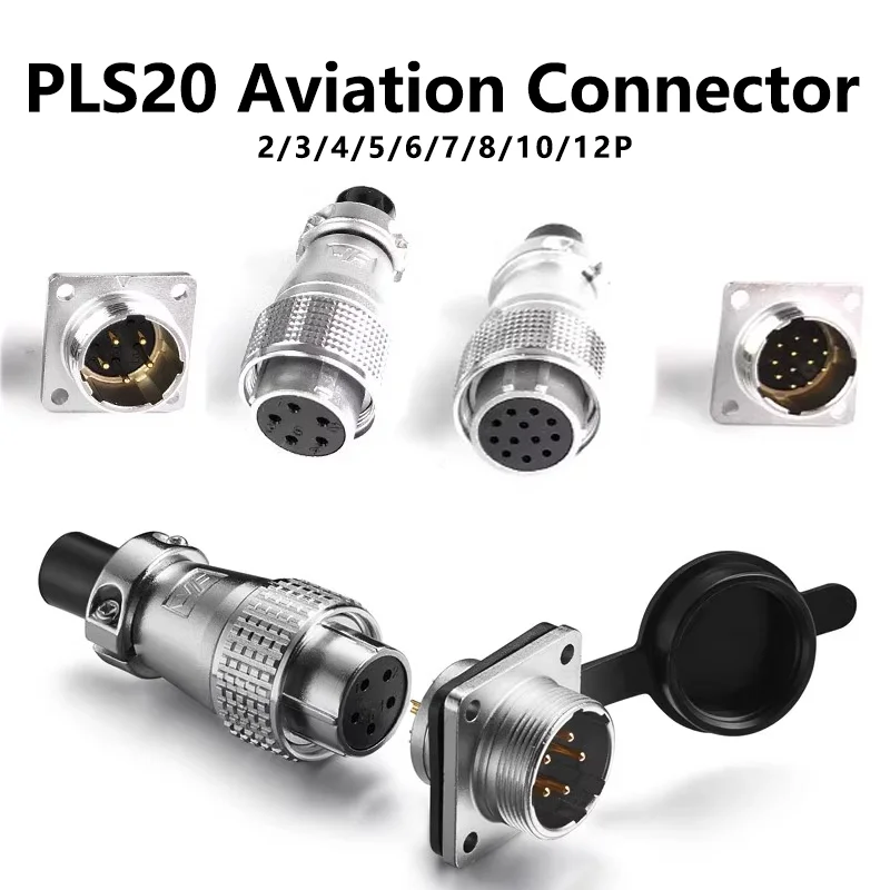 PLS20 Aviation Connector 2/3/4/5/6/7/8/9/10/12 Pin Air Carrier Male Female Plug Connector WS20 TP20