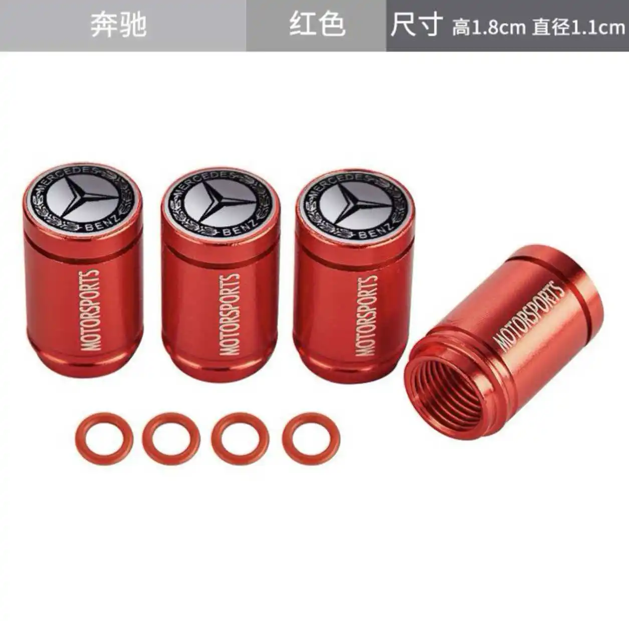 For Mercedes Benz 4pcs Car Wheel Tire Valve Stem Cap Airdust Cover Auto Accessories AMG A C E S G Class W201 W210 W108 W204 W205 view 5