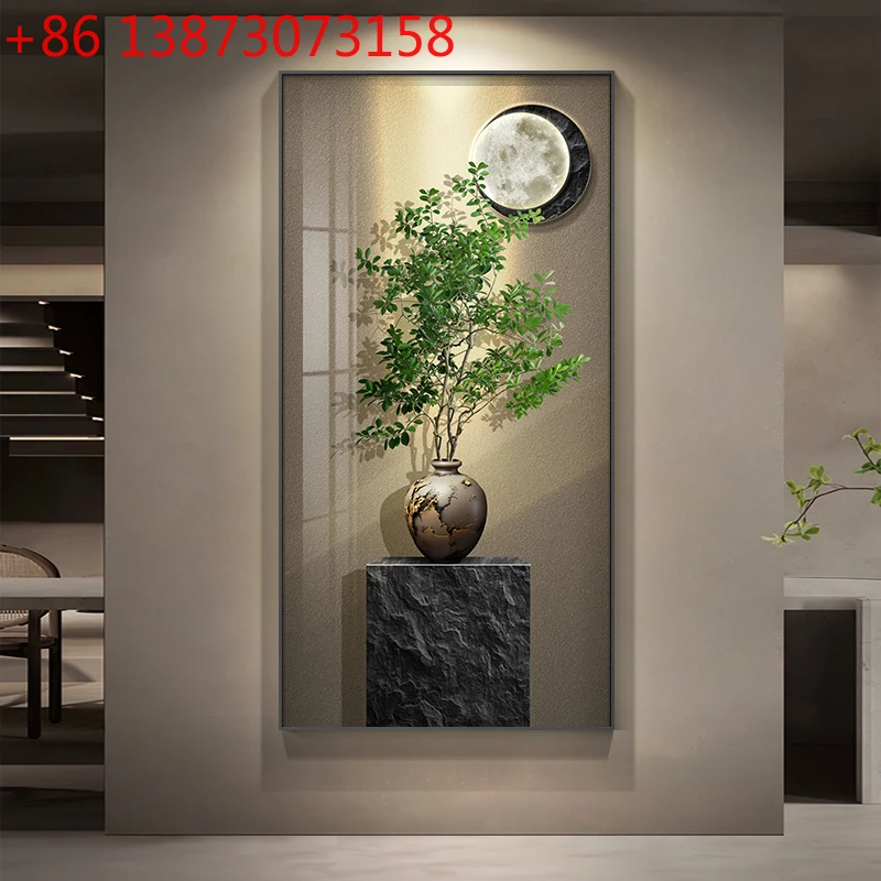 

Entrance Foyer Decoration Painting Living Room Corridor Background Wall Painting Light Led Wall Lamp Indoor Room Decoration Home