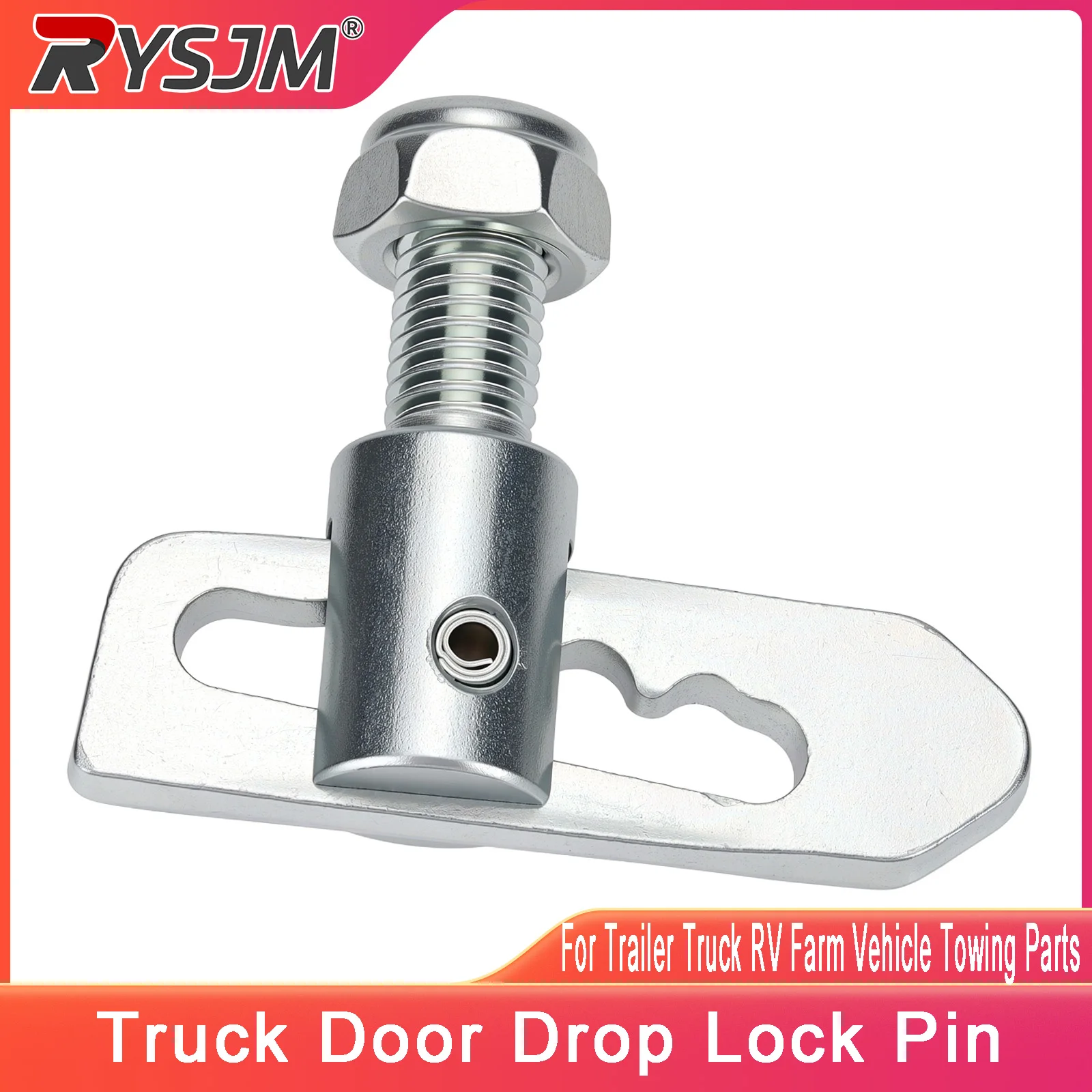 Truck Drop Lock Pin Wedge T-Type Detent Pin Anti-theft Spring Loaded Lock Replacement For Trailer Farm Vehicle Towing Parts