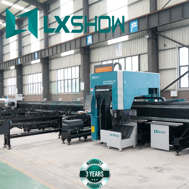 LXTXA123 Three Chucks + 350mm chuck 12m loading 6m unloading+semi-automatic loading laser cutting machine