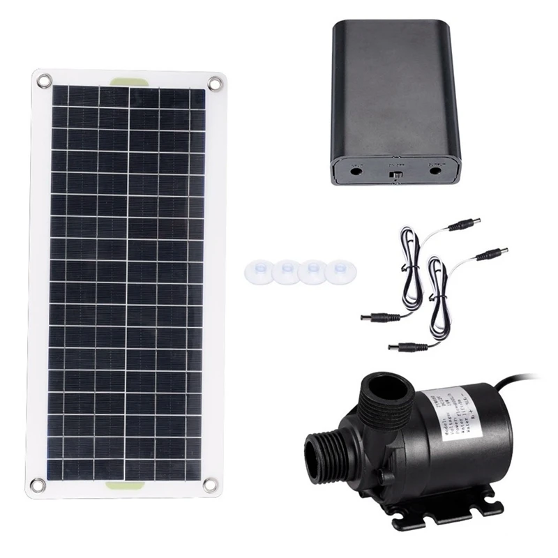 50W Solar Water Pump 800L/H DC12V Solar Water Fountain Pump Black For Family Garden