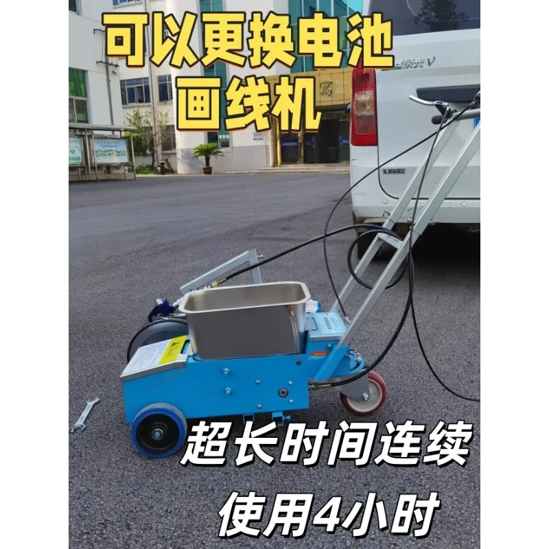 Scribing machine Road marking spraying Highway road parking space line drawing artifact Paint line drawing car