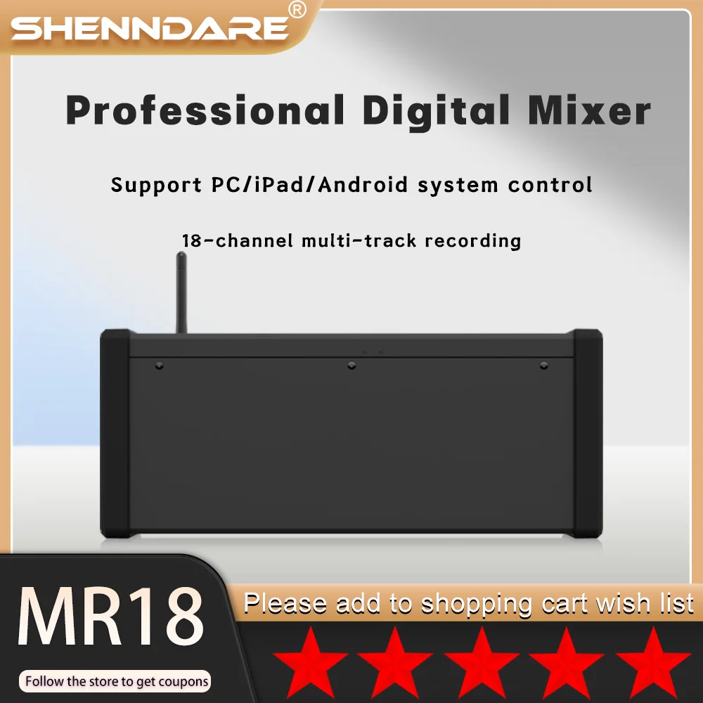 Imagem -04 - Mixer Digital de Rack Profissional Console de dj de 18 Canais Gravação de Estúdio Multipista Barra de Mesa de Som dj Mixer de Desempenho de Palco Wifi Usb pc App Controle de Software Air1: 1mr18xr18