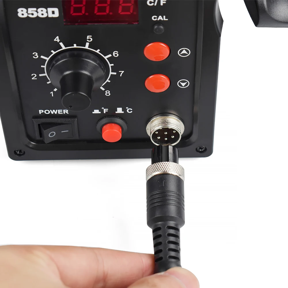 NEWACALOX 220V 700W PCB Rework Station LCD Temperature Adjustable Hot Air Gun Desoldering Heat Gun Soldering Station Tool