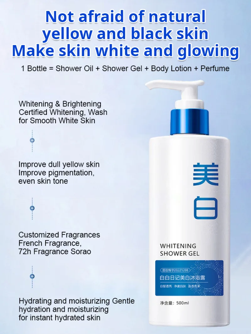 Women's Body Wash Rejuvenating White Moisturizing Niacinamide Hydrating Body Wash