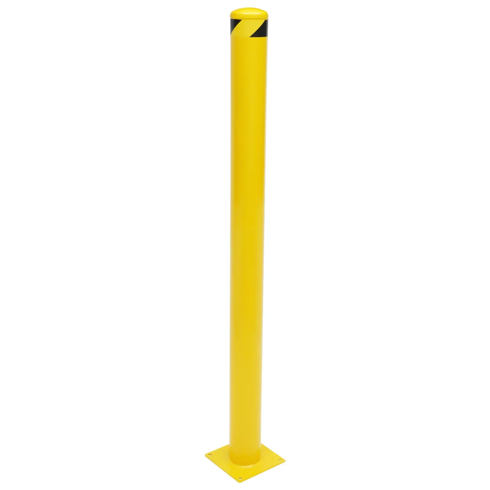 مسحوق أصفر شديد التحمل - عمود أمان فولاذي مطلي بمسحوق عمق 60 بوصة ارتفاع × 4.5 بوصة، تأثير 6000 رطل (سفينة أمريكية سريعة)