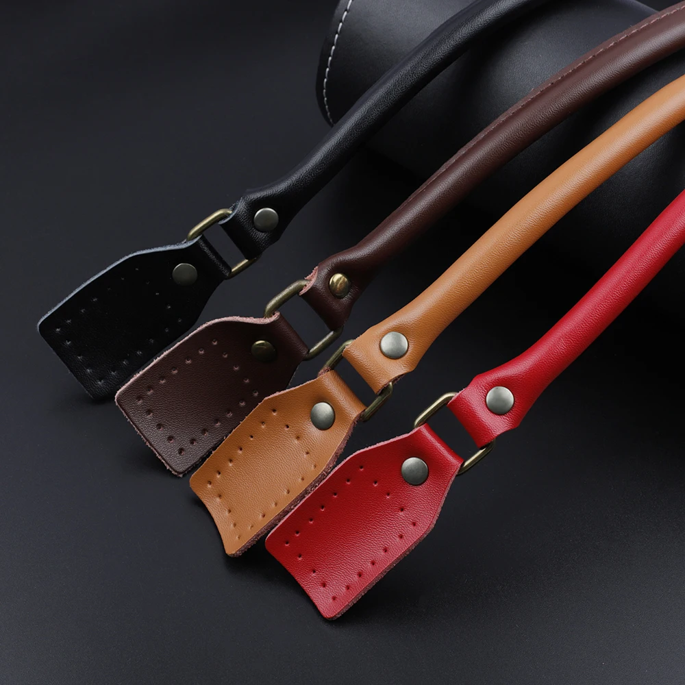

2Pcs/Pair Genuine Leather Bag Strap Handbags Handles for Handbag 40cm 50cm 60cm Bag Strap Purse Strap Replacement Bag Belt