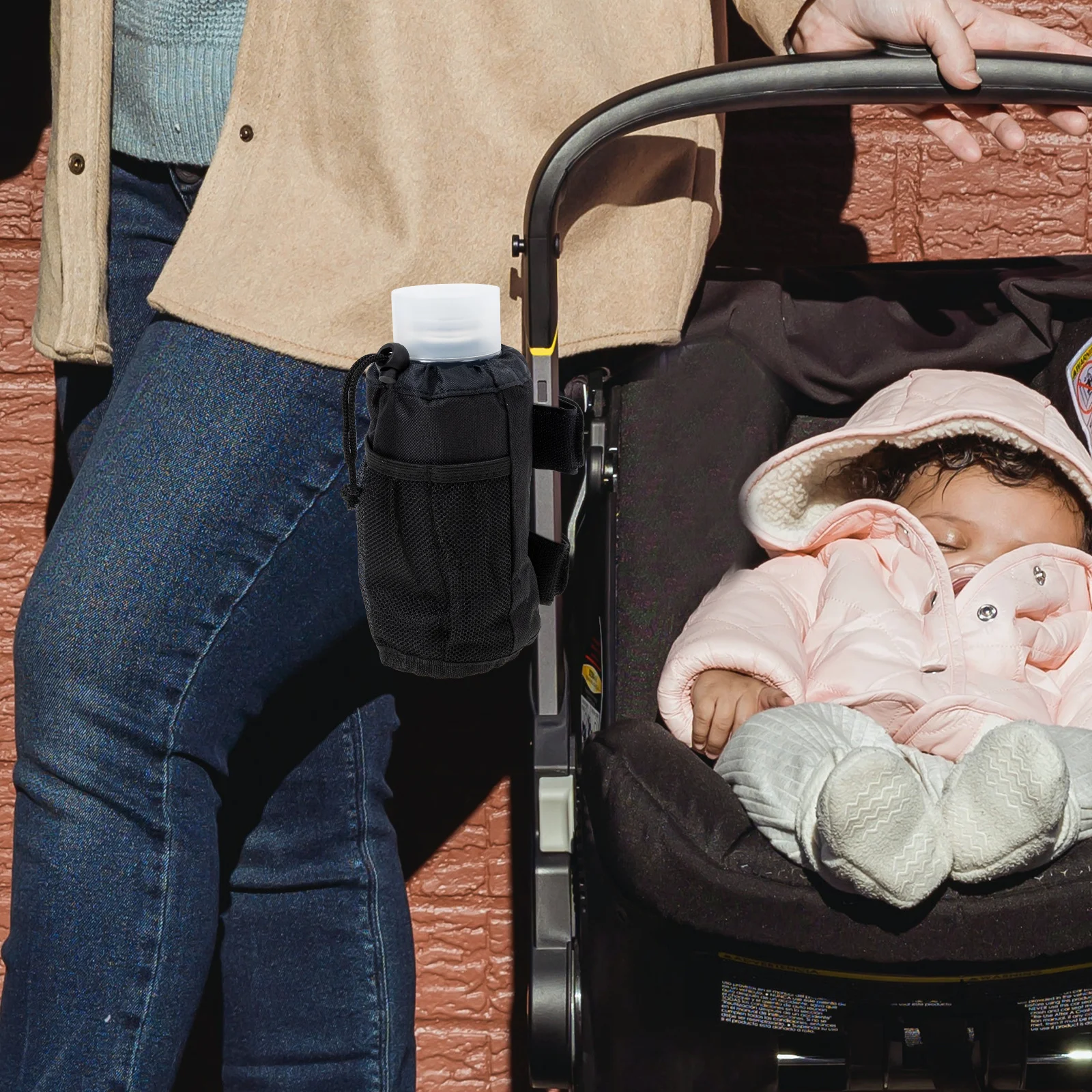 Bike Water Bottle Holder Bag Handlebar Drink Rack Expandable Drawstring Design Stable Durable Lightweight Practical Outdoor