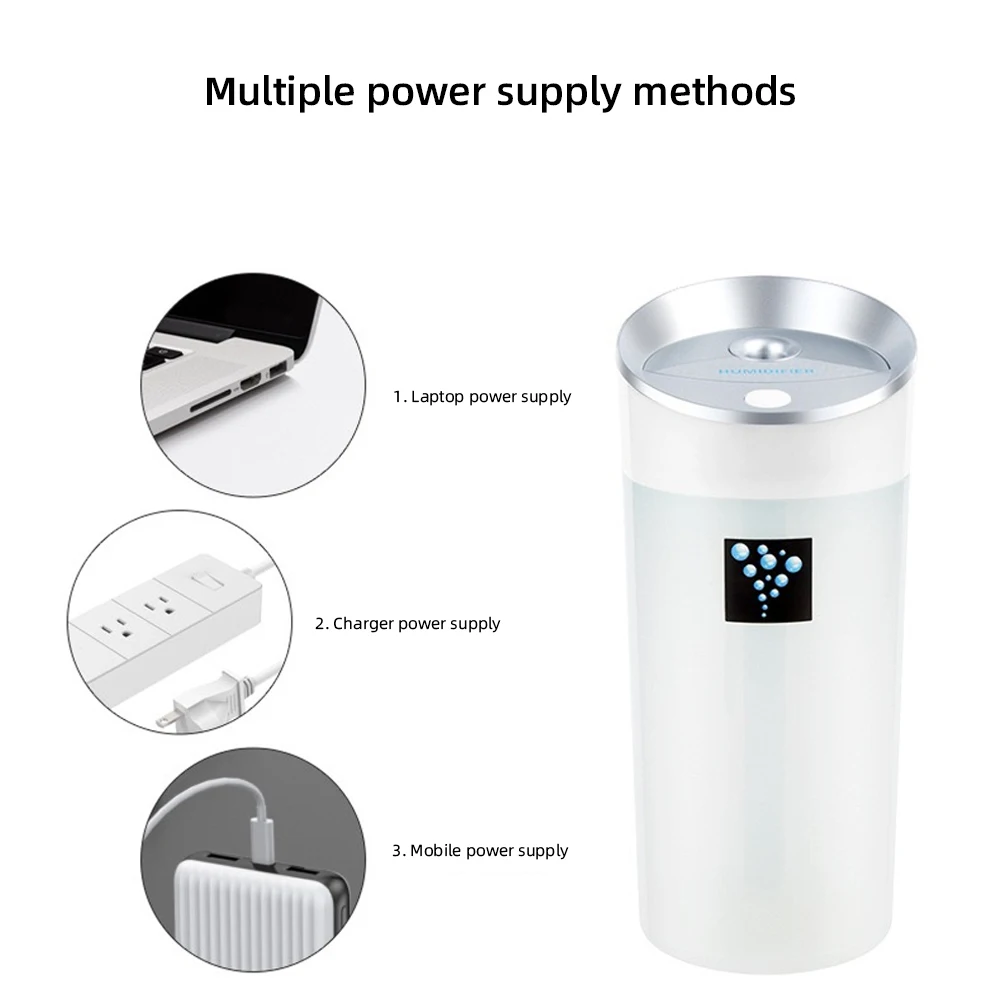 300ML USB Mini Humidifier, Aromatherapy Diffuser for Car, Office, and Desk Use