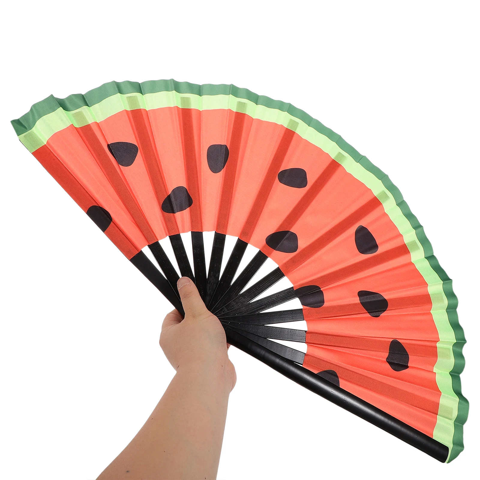 

Watermelon Folding Fan Portable Decorative Hand Fans for Party Rave Glowing Fluorescent Japanese Cultural Gifts