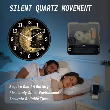 6 best sales Moon wall clock - №4