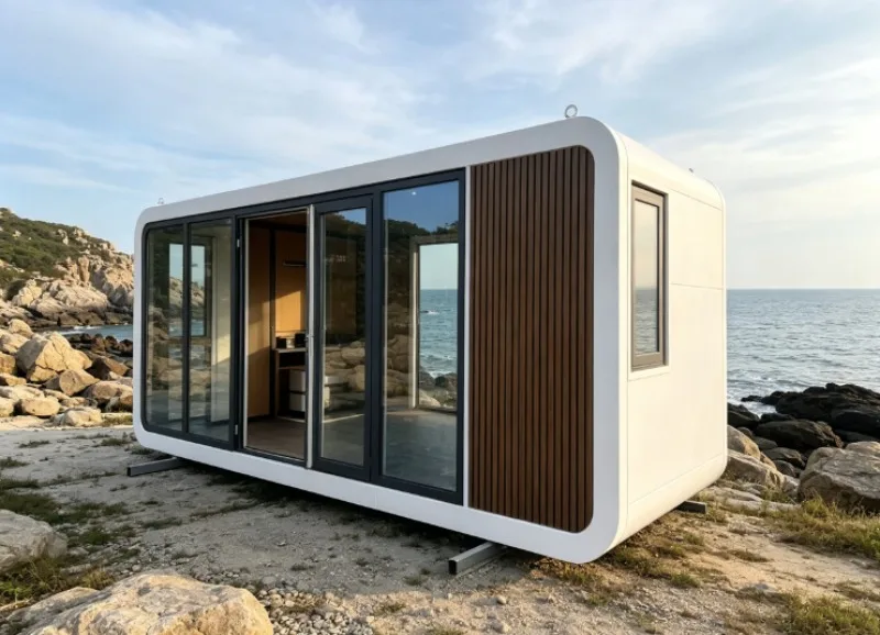 Space-Saving Smart Prefab Cabin House, Comfortable Sleeping Compartment With Ventilation System, USB Port And Privacy Curtain