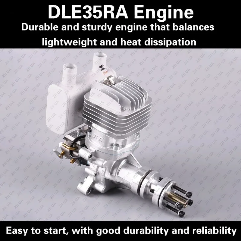 

DLE35RA 35cc Single Cylinder Two-Stroke Air-Cooled Pull Start Fuel Engine for RC Fixed Wing Airplane Model