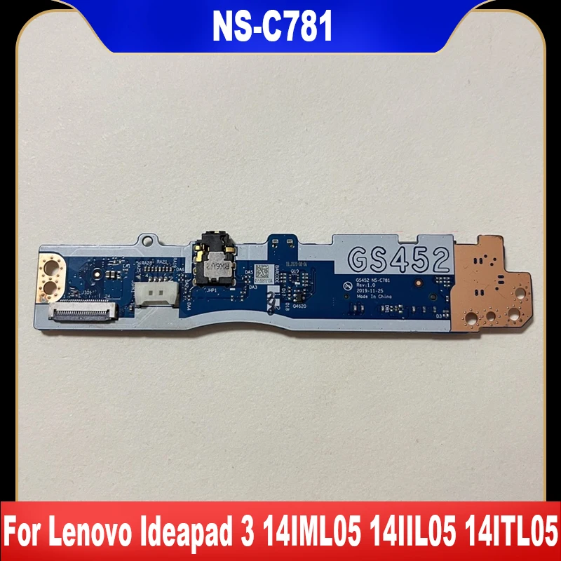 

NS-C781 Новая оригинальная плата для Lenovo Ideapad 3 14IML05 14IIL05 14ITL05 Audio Power Botton Board