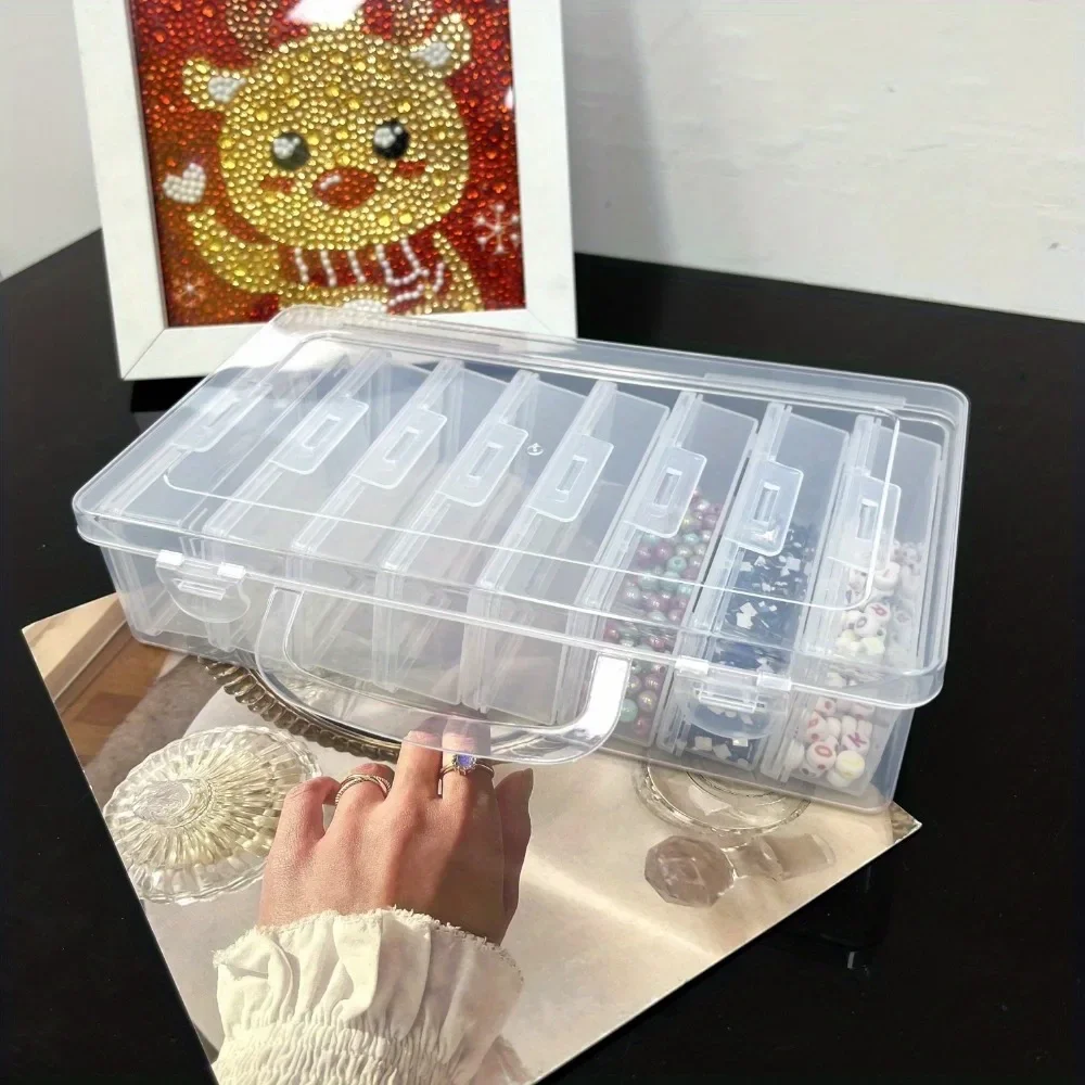6/8/12 Grid of DIY Beading CraftsDiamond Paint Bead, Jewelry Products Display Box, Parts Tool Small Accessories Storage Box