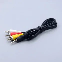 Adaptador Jack macho a 3 RCA de alta calidad, Cable AV de Audio y vídeo, 65cm, 1m, 1,5 m, 3,5mm, 3,5