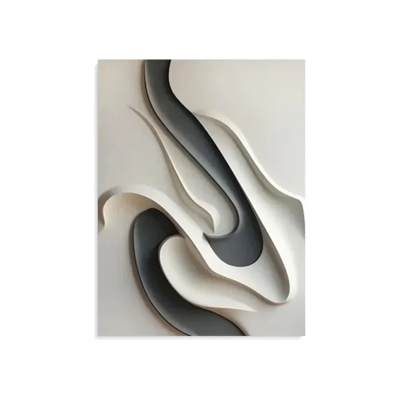 Hand-painted physical painting, living room hanging painting, three-dimensional wood carving, high-end entrance decorative
