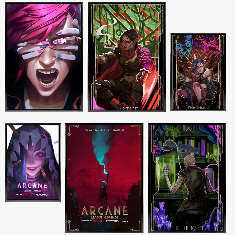 Arcane League Of Legends Poster Paper Print Home Living Room Bedroom Entrance Bar Cafe Art Painting Decoration