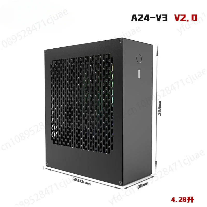 

4-liter Mini A24-V3 2.0 Nuclear Display 1u Power Itx Chassis All-aluminum Alloy