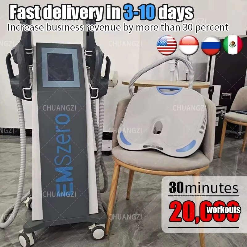 

EMSzero Professional NEW RF Machine 6500W EMS Body Slimming Sculpting Fat Burning Nova Electromagnetic Sculpt Muscle Stimulator