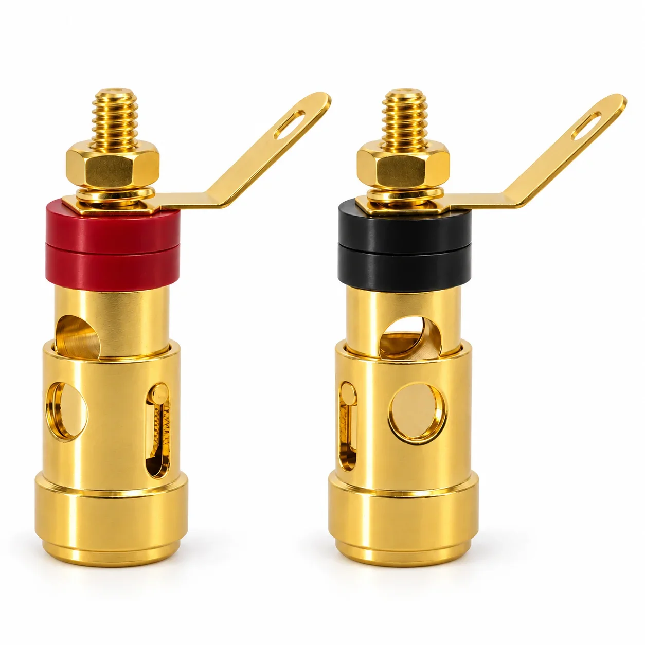 20PCS Speaker Spring Terminals Push Button Wire Connector Red Black Self Locking Sockets for Amplifier Audio Cable DIY JT6109