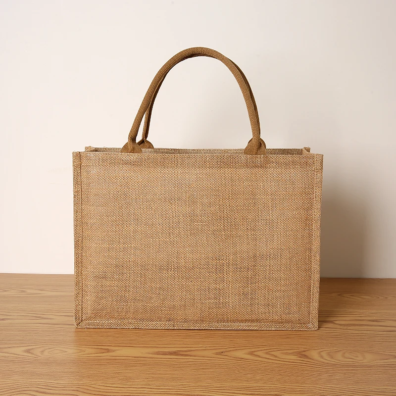 

A pure color linen travel handbag for daily carry and leisure use, a large capacity handbag suitable for travel and shopping.