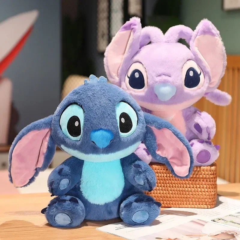 Disney Stitch Engel blau lila Stich Puppe Plüschtiere Kind schlafen tröstend Kissen Stofftier Geburtstags geschenke für Kinder