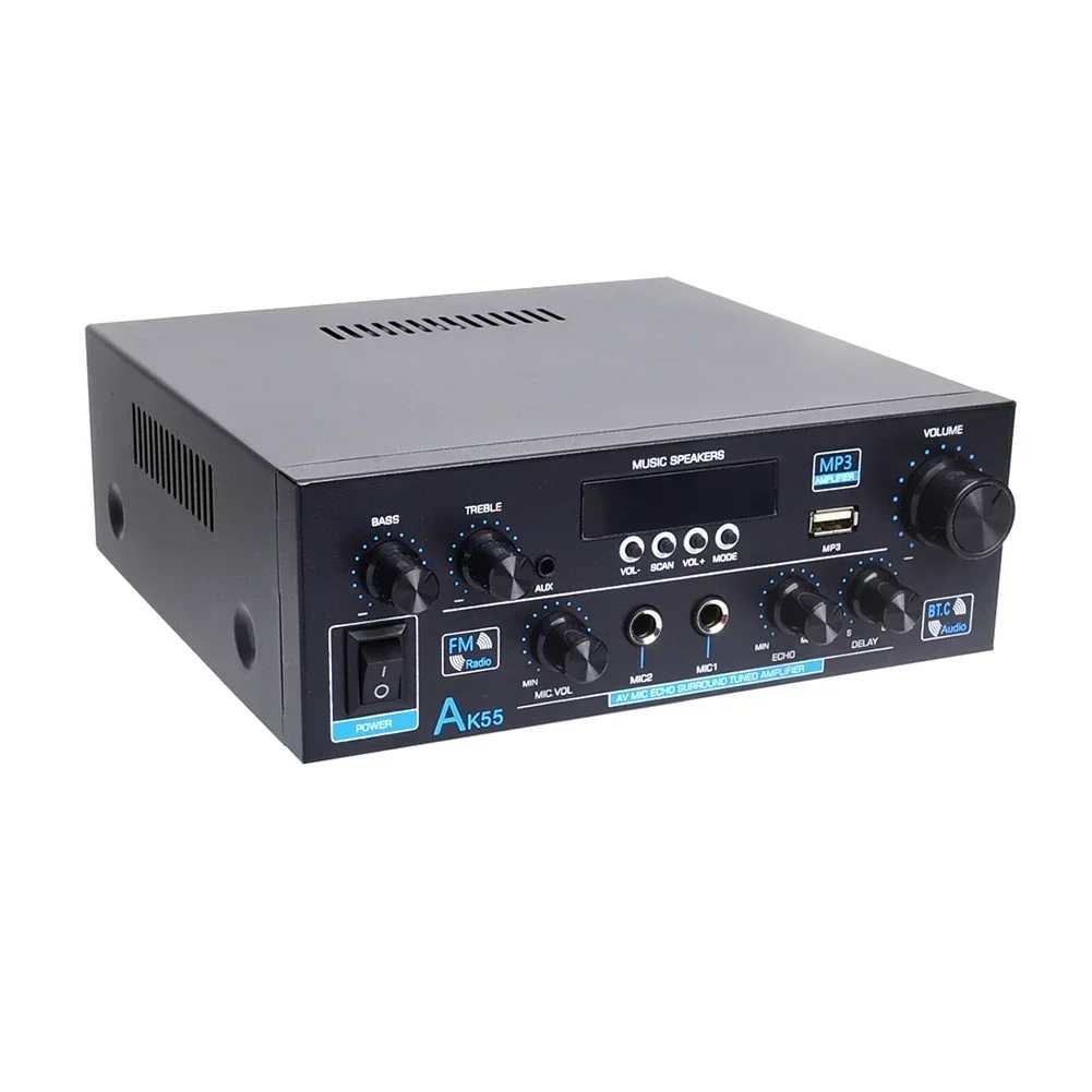 Light Weight BT Digital Enhancer 2.0 Channel Stereo MP3 Format Playback Microphone Inputs Microphone Reverberation Control