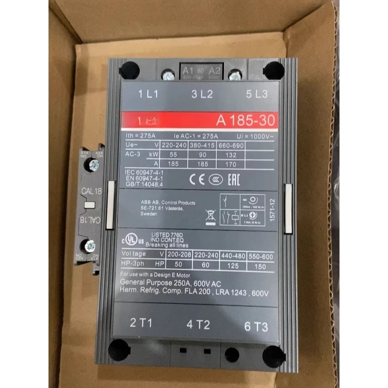 Magnetic contactors A40-30-11 A63-30-11 A75-30 40A 63A 75A 220V 380V AC contactors with auxiliary modules Three-phase contactors