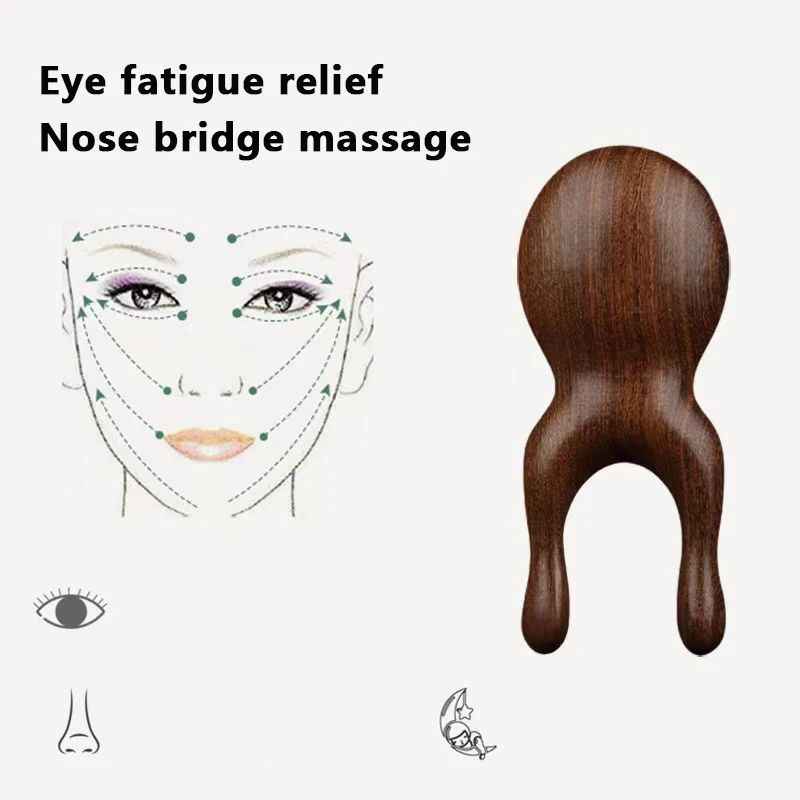 1 stücke Körper Meridian Massage kamm Gesicht Auge Schulter Hals Kamm Akupunktur Therapie Durchblutung Gua Sha Massage-Tool