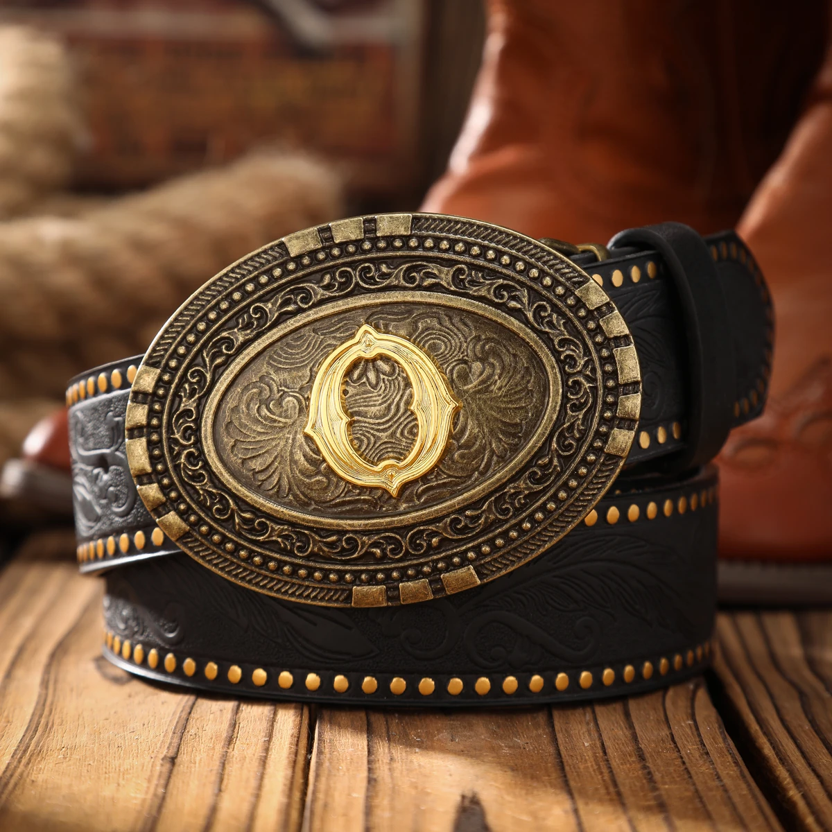 Ein lässiger Retro-Gürtel im Western-Stil für Herren und Damen! PU-Ledergürtel mit Metallschnalle, geeignet für den täglichen Arbeitsgebrauch – Detail 10