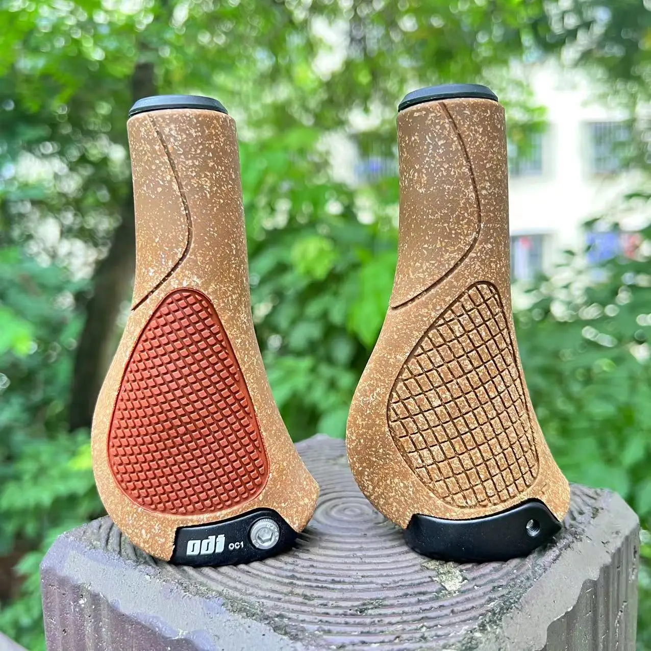 ODI OC1 Bicycle Ergonomic Grips Oak MTB Large Pad Bike Handlebar Cover Anti-Slip Grips Cycling Rubber Ball Handle Accessories