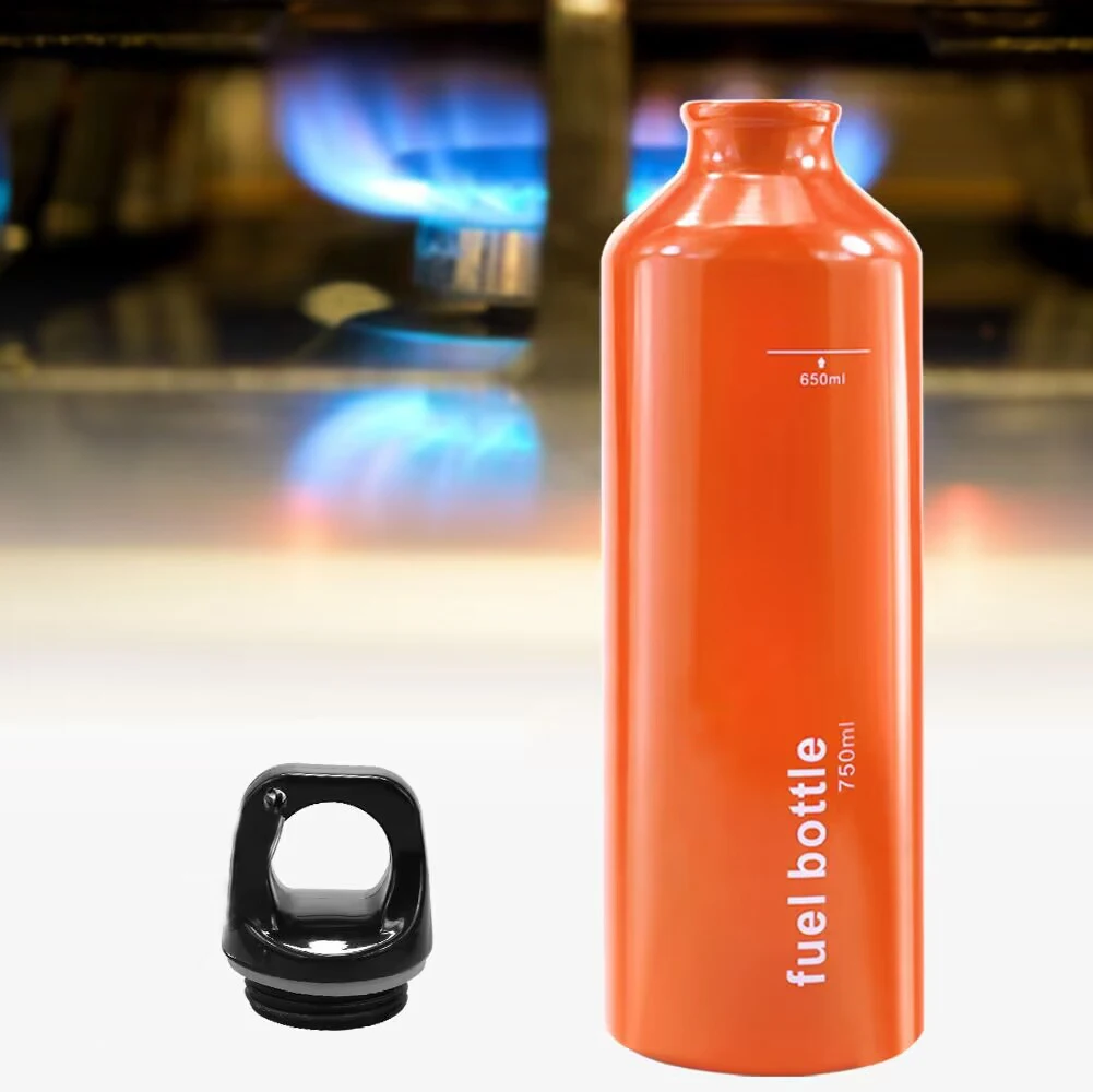 750ml Aluminum Oil Fuel Bottle Gasoline Petrol Kerosene Fuel Storage Bottle Outdoor Camping Oil Stove Picnic Oil-burning Tank