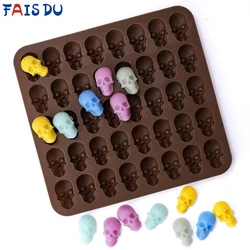 FAIS DU Skull Ice Cube Silicone Mold Halloween Decoration Reusable DIY Candy Whiskey Chocolate Soap Kitchen Accessories