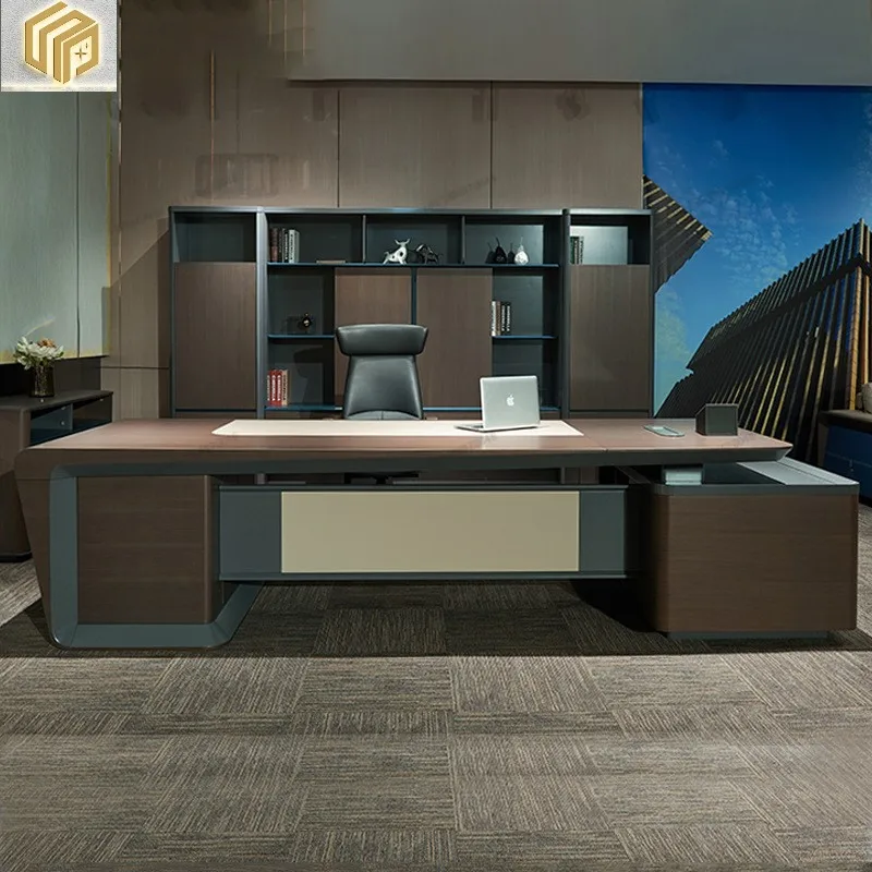 

Office high-end boss desk and chair combination minimalist modern president large class desk single supervisor manager desk