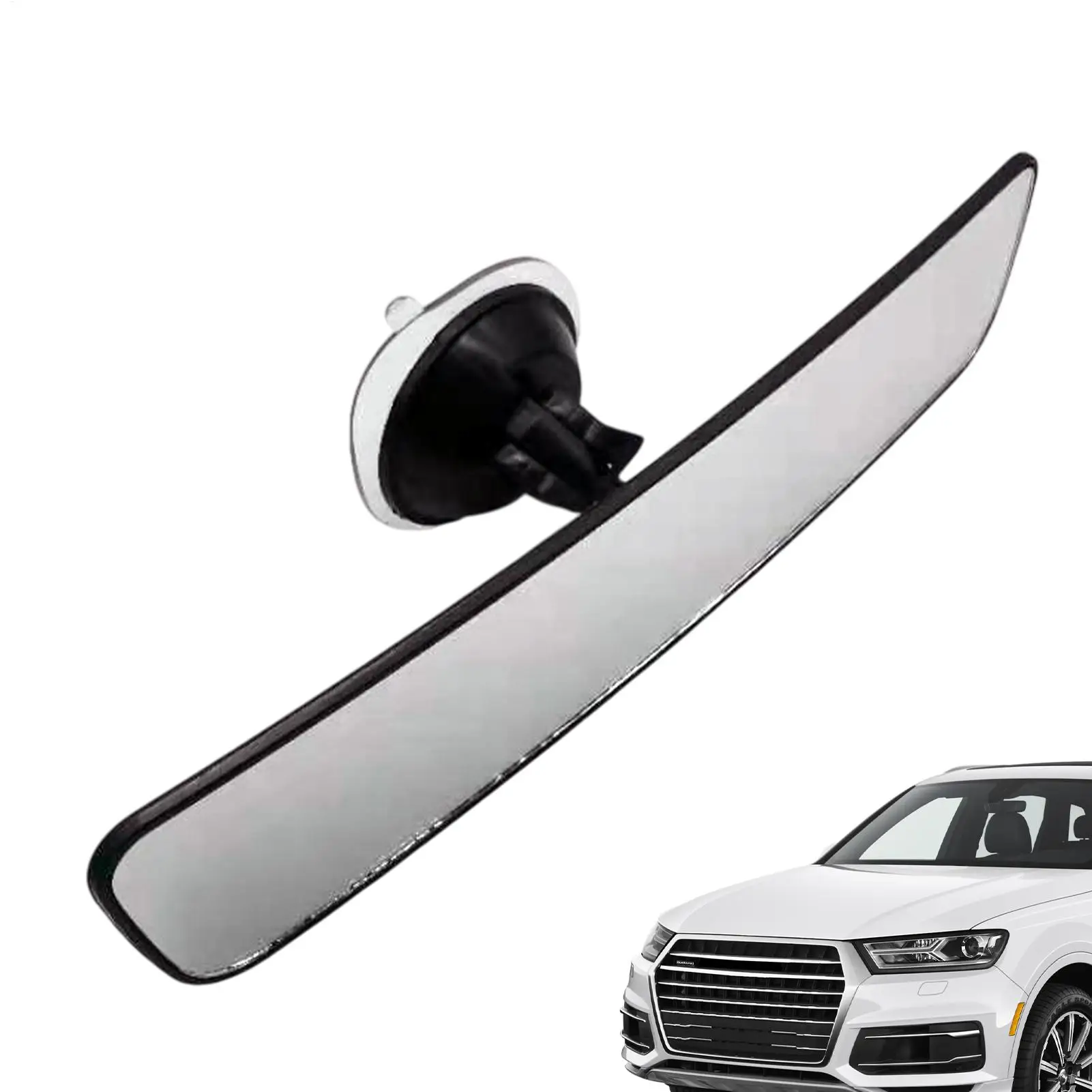 Car Rear View Mirror Panoramic Curved Adjustable Vehicle Car Rearview Parts with Suction Cup Car Decor Auto Interior Accessories