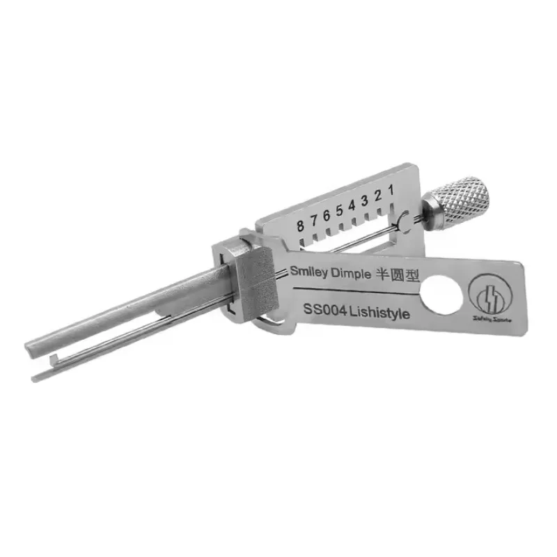 Alat Pembuka Kunci LISHI 2in1 SS004 Laris Manis, Decoder untuk Kunci Rumah Tangga dari Baja Anti Karat, Alat Pembuka Kunci 1~8 Pin