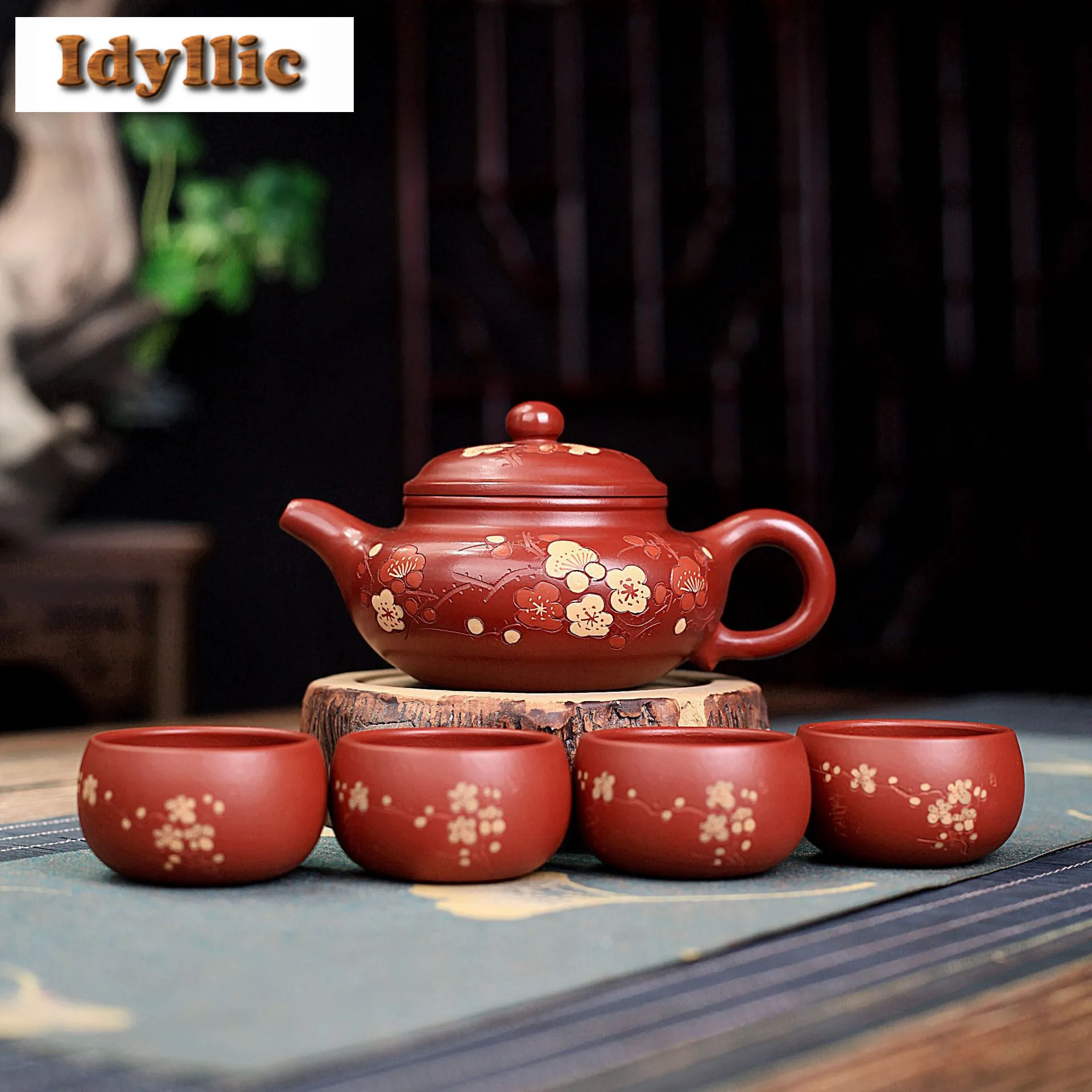 

Исин Фиолетовые глиняные чайники Master ручной работы Антикварный 1 горшок 4 чашки Набор сырой руды Чайник с грязью Dahongpao с фильтром Чайный сервиз Zisha Craft