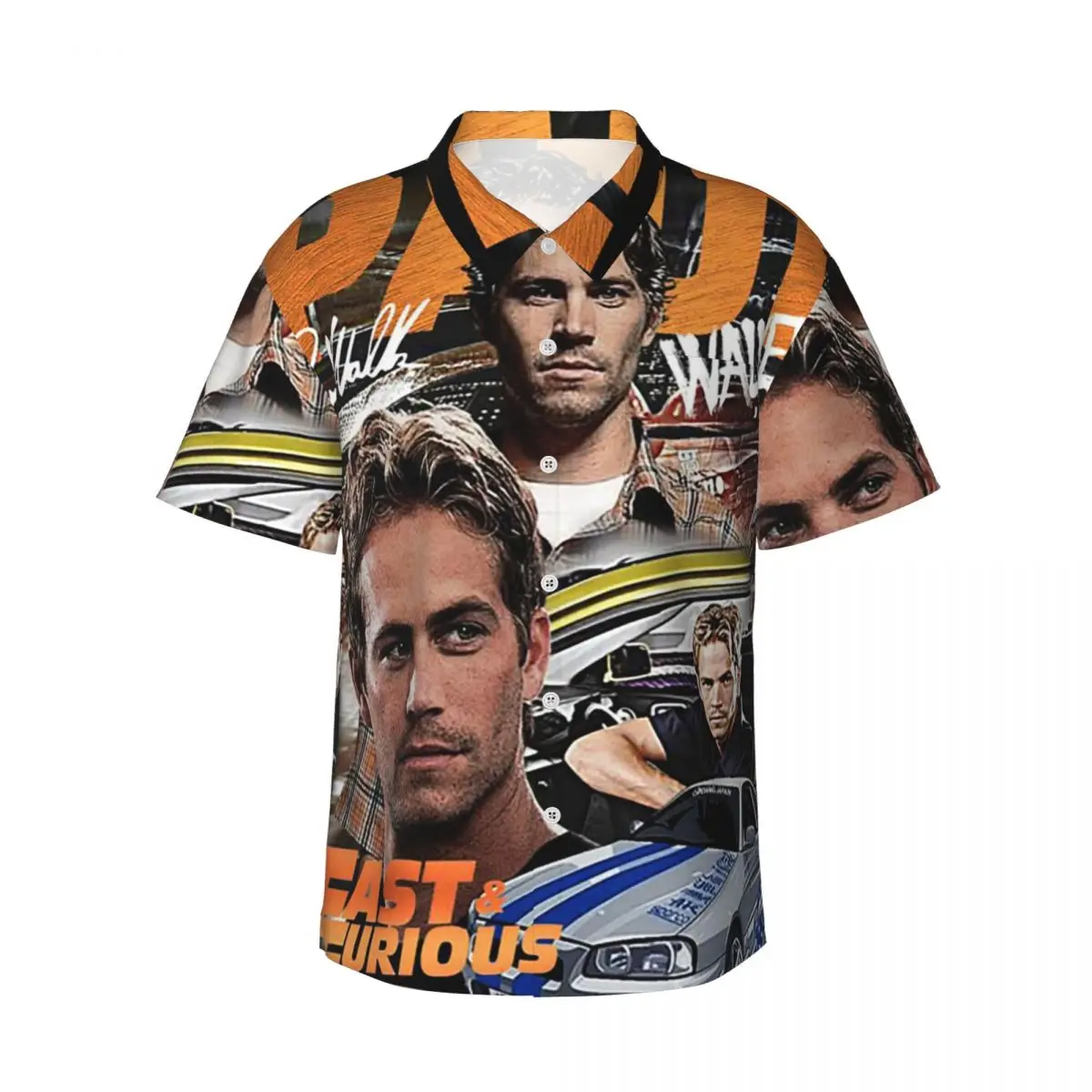 

Fast & Furious Men's Shirts Hawaiian Short Sleeve Shirt Casual Lapel Tops for Summer Beach