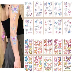 10Pcs/set Glitter Butterfly Temporary Tattoo Stickers Cute Butterfly Tattoos Stickers Waterproof Funny For Party Gift