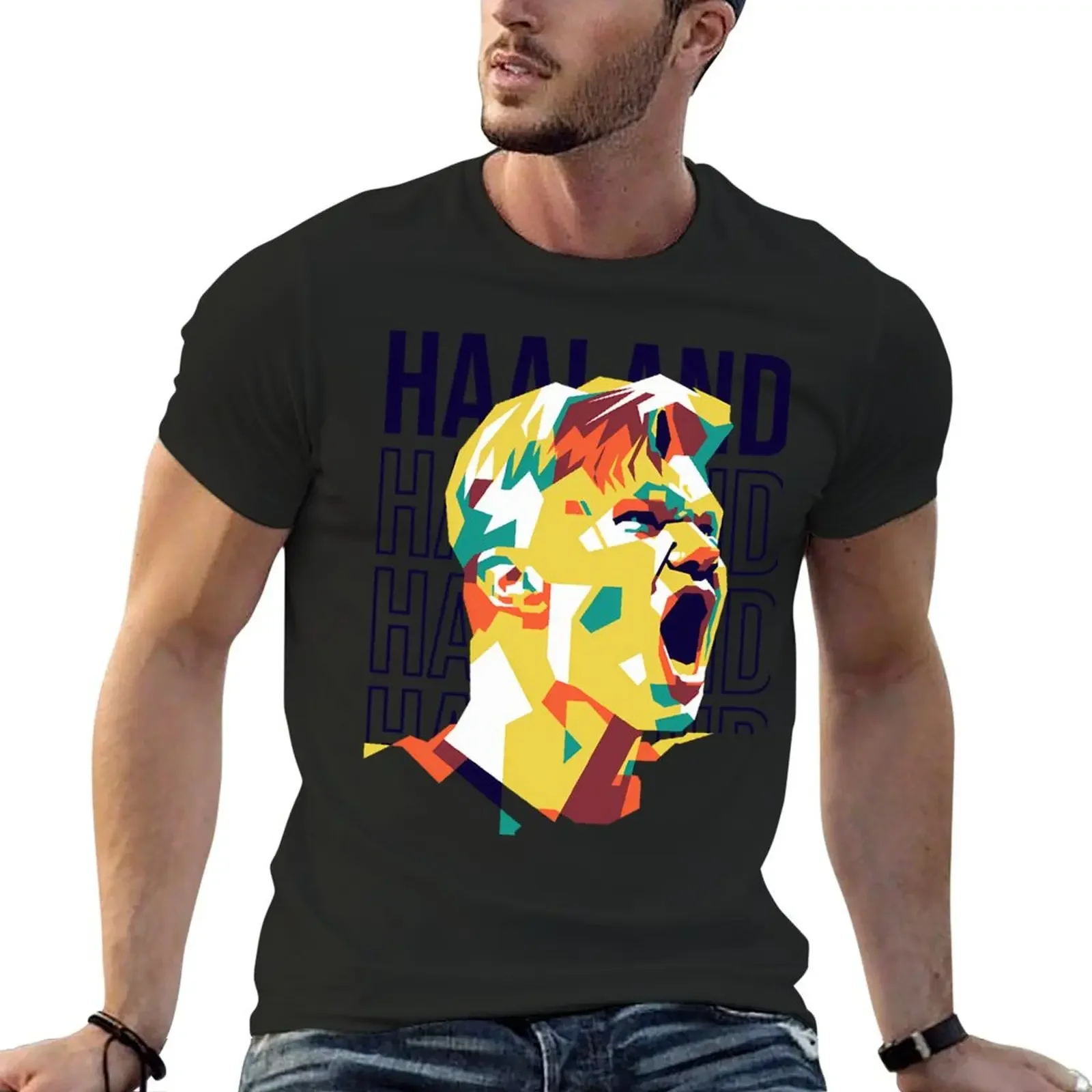 

Erling Haaland Pop Art T-Shirt anime baggy shirts new edition plain white t shirts men