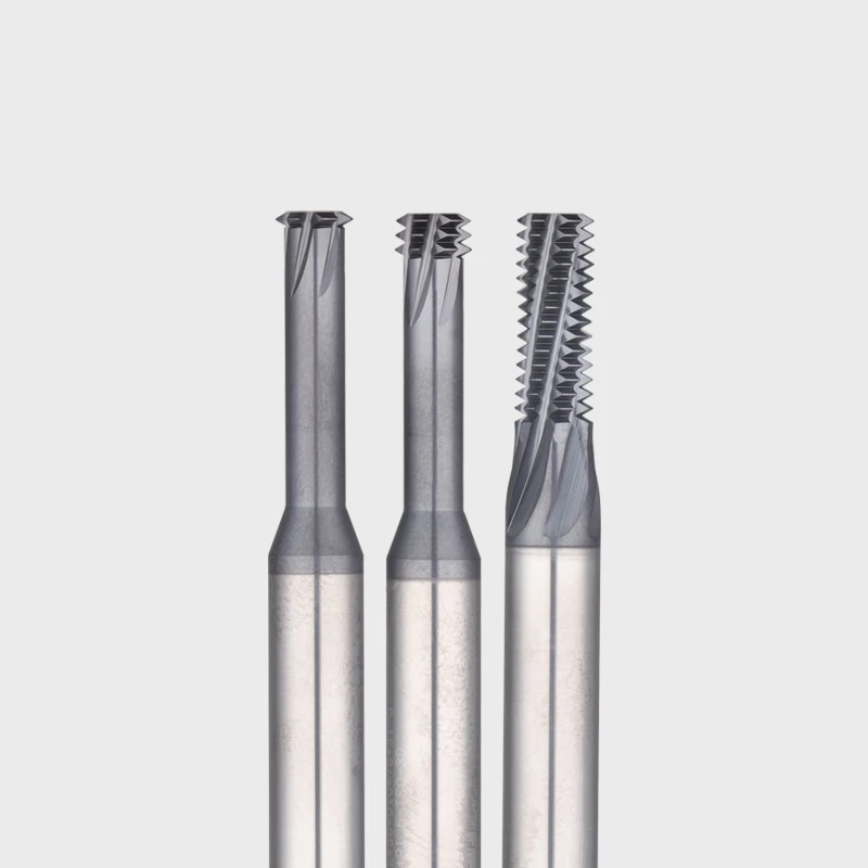Full-Thread Tungsten Steel Threaded Milling Cutter M3M3.5M4M5M6M8M10M12 Stainless Steel Special 65-Degree Alloy Threaded Cutter