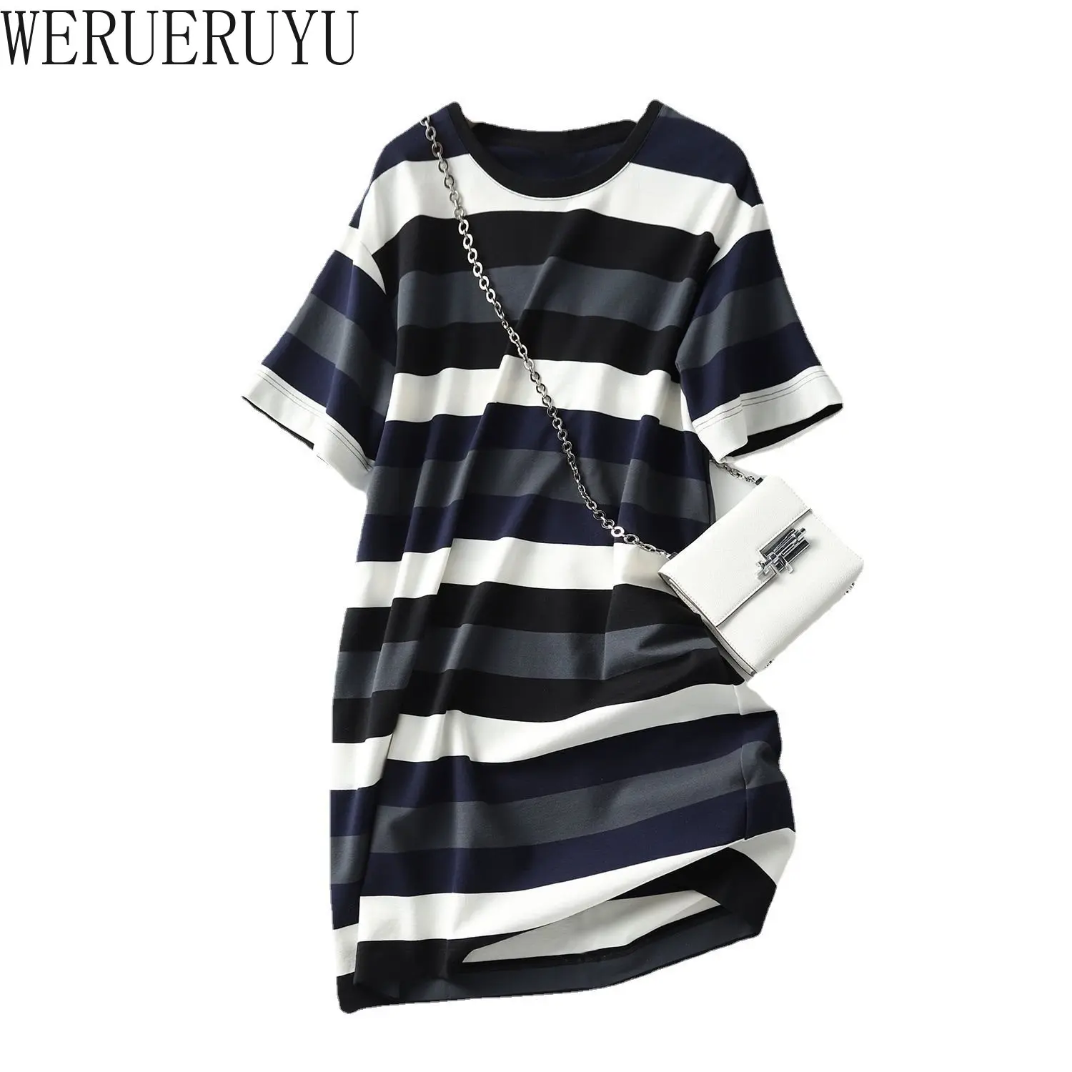 Harajuku Mini Striped Dress Woman Clothing Casual Streetwear Fashion Summer Short Sleeve Loose Elegant Womens Short Dresses 2024