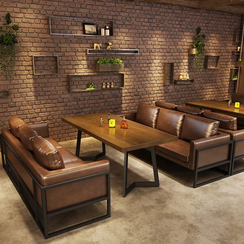 Square Industrial Dining Table Commercial Trendy Bar Barbecue Large Board Tables And Chairs For Catering