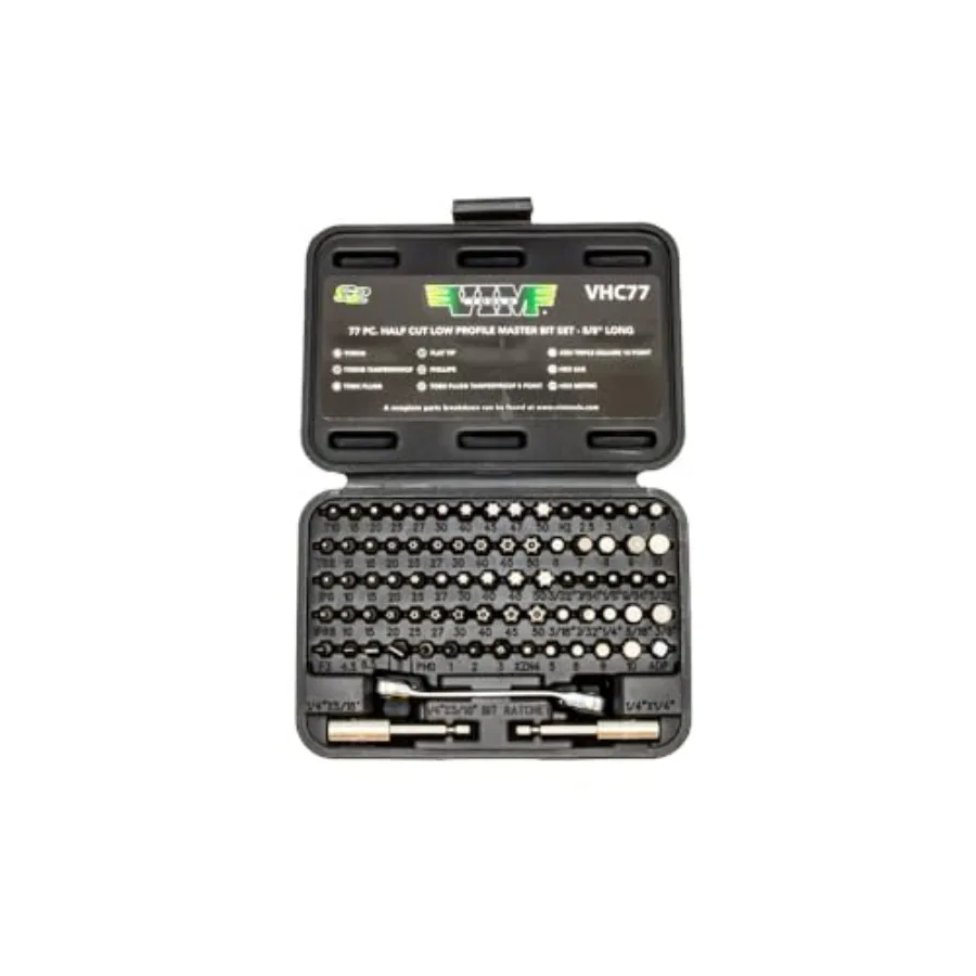 

VHC77 '77-Piece' Half Cut Stubby Bit Set, 3.17-ukgja-985