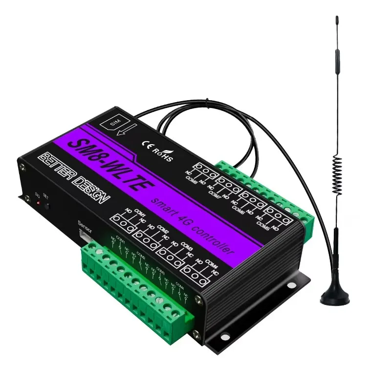 

Умный 4G 8-канальный релейный переключатель SM8-WLTE GSM светильник, таймер, регулятор температуры и влажности, приложение SMS, дистанционное управление, устройство открывания ворот