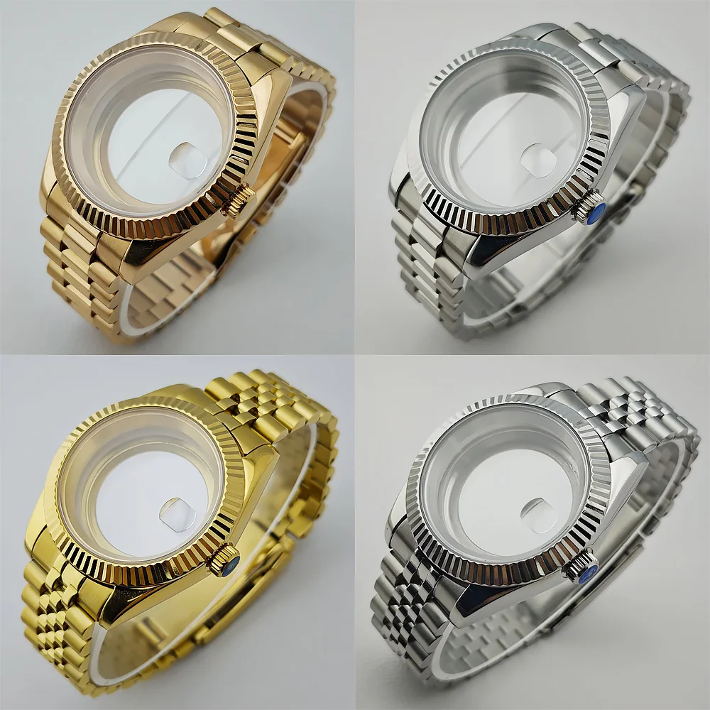 M8285/8215 Movement 40mm Case Assembly Stainless Steel Case 31mm Dial Watch Accessories Full-body Mirror M8215 Housing