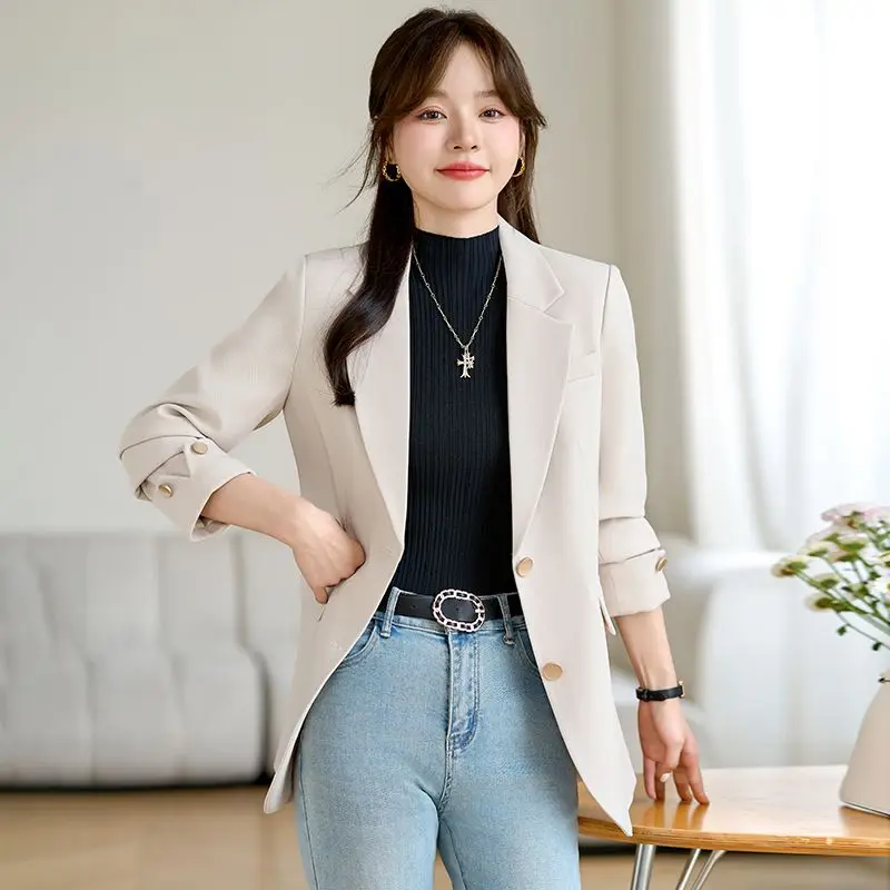 

UNXX Spring Autumn New Fashion Women Black Slim Blazer Office Lady Single Breasted Suit Jacket Girl Casual Coat Women Clothing