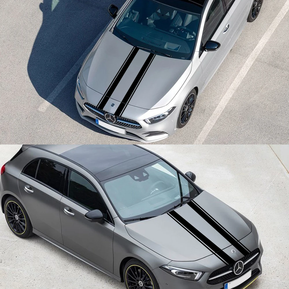 Car Hood Sticker Cover Vinyl Film Wrap Decal For Mercedes Benz A GLA GLC CLA 45 AMG W176 C117 W204 W205 C63 Auto Accessories
